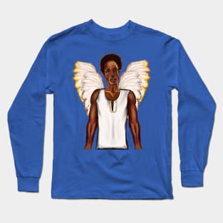 The Best Valentine’s Day Gift ideas 2022, Afro angel - angel with curly Afro hair Long Sleeve T-Shirt